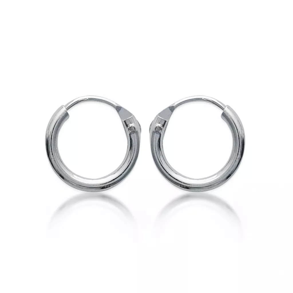 Boucles d'oreilles Créoles Argent Aghane Minimaliste - Boucles d'oreilles en Argent 925 - Bijoux en Vogue