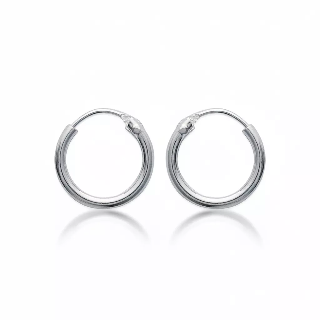 Boucles d'oreilles Créoles Argent Abillon Minimaliste - Boucles d'oreilles en Argent 925 - Bijoux en Vogue