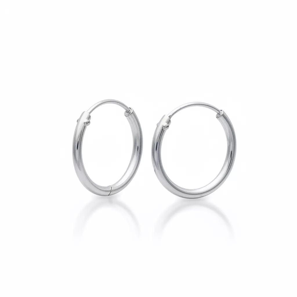 Boucles d'oreilles Créoles Argent Ayron Minimaliste - Boucles d'oreilles en Argent 925 - Bijoux en Vogue