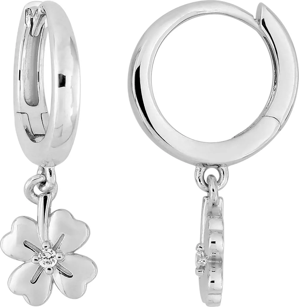 Boucles d'oreilles Créoles Argent Turcana Zirconium - Boucles d'oreilles en Argent 925