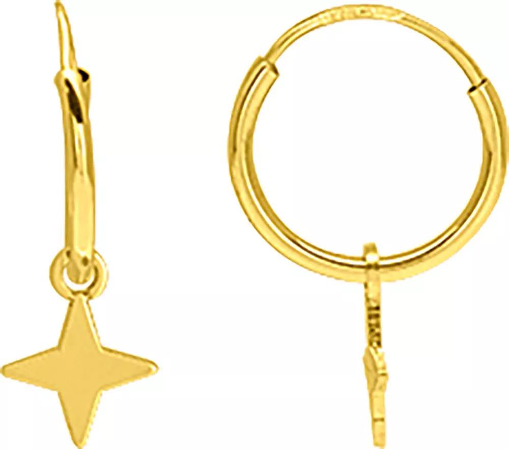 Boucles d'oreilles Créoles Or Dawn Étoile - Boucles d'oreilles en Or 375 9k - Bijoux en Vogue