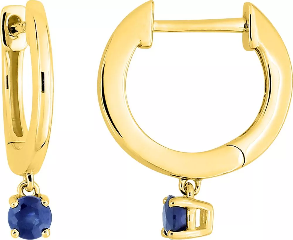 Boucles d'oreilles Créoles Or Nadina Saphir - Boucles d'oreilles en Or 375 9k - Bijoux en Vogue