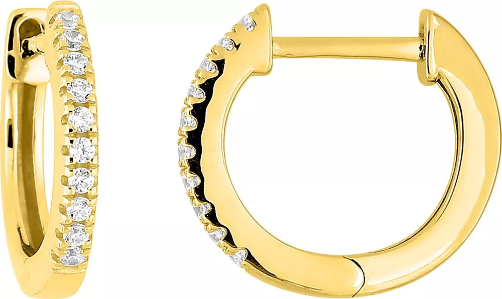 Boucles d'oreilles Créoles Or Dayane Zirconium - Boucles d'oreilles en Or 375 9k - Bijoux en Vogue