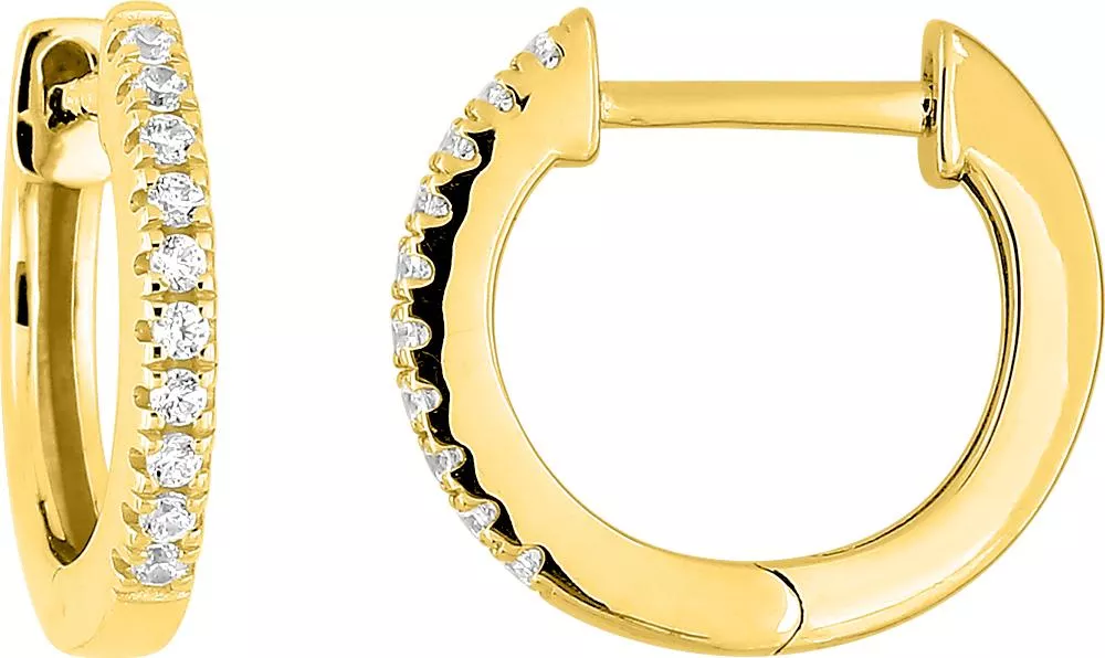 Boucles d'oreilles Créoles Or Axele Diamant - Boucles d'oreilles en Or 750 18k - Bijoux en Vogue