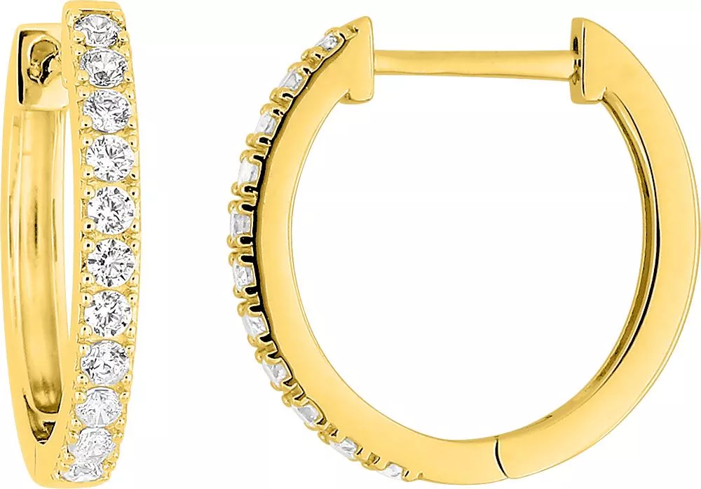 Boucles d'oreilles Créoles Or Tomasina Diamant - Boucles d'oreilles en Or 750 18k - Bijoux en Vogue