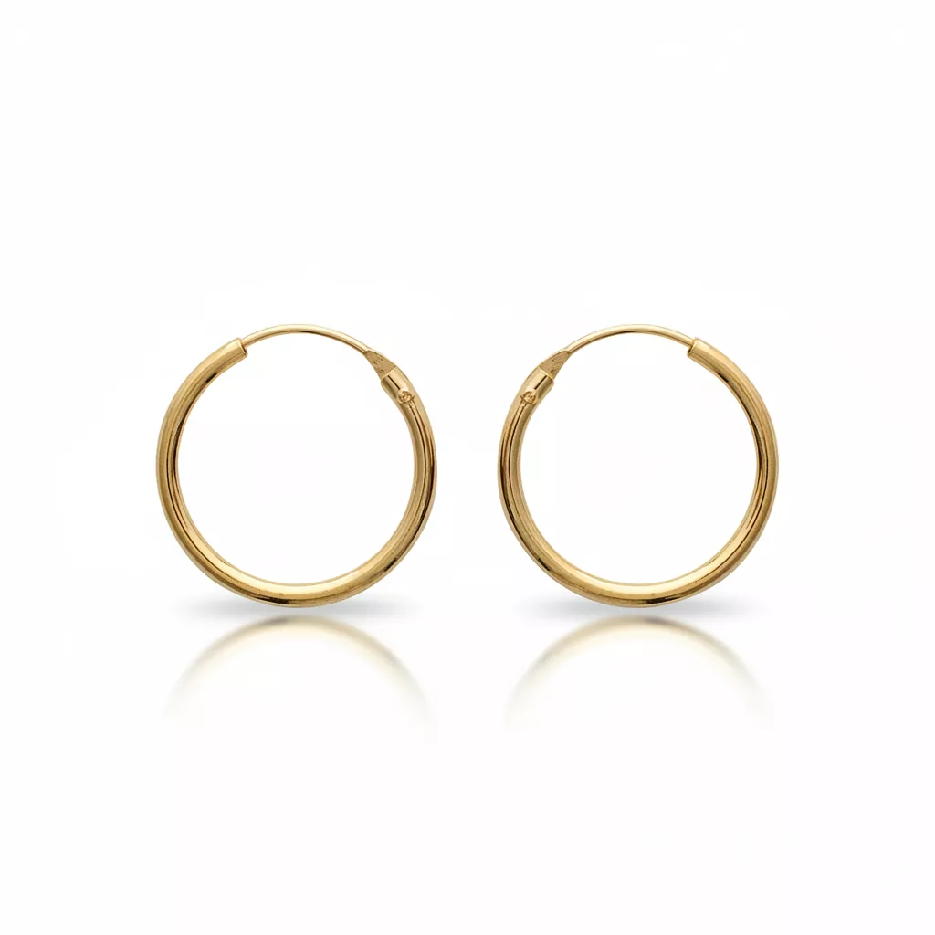 Boucles d'oreilles Créoles Plaqué Or Franchella Minimaliste - Boucles d'oreilles en Plaqué or - Bijoux en Vogue