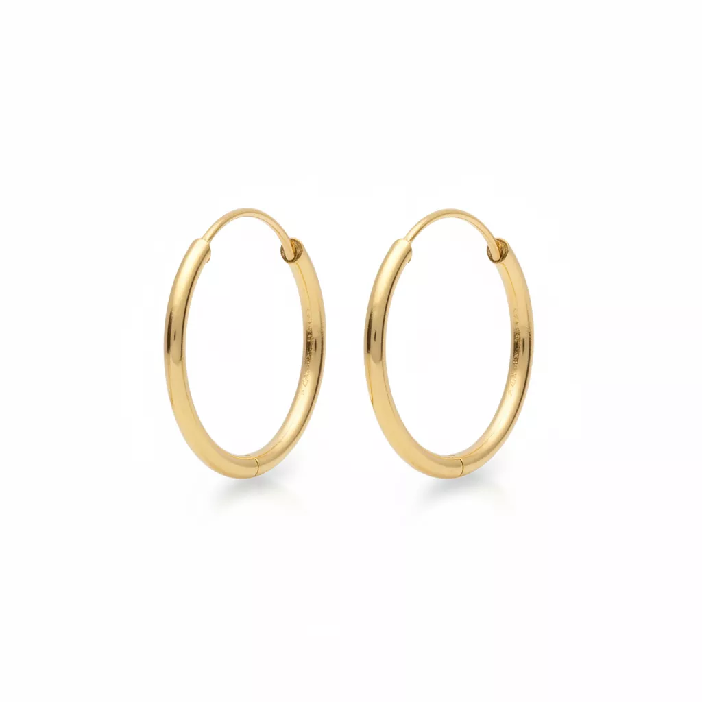 Boucles d'oreilles Créoles Plaqué Or Andrianampoina Minimaliste - Boucles d'oreilles en Plaqué or - Bijoux en Vogue