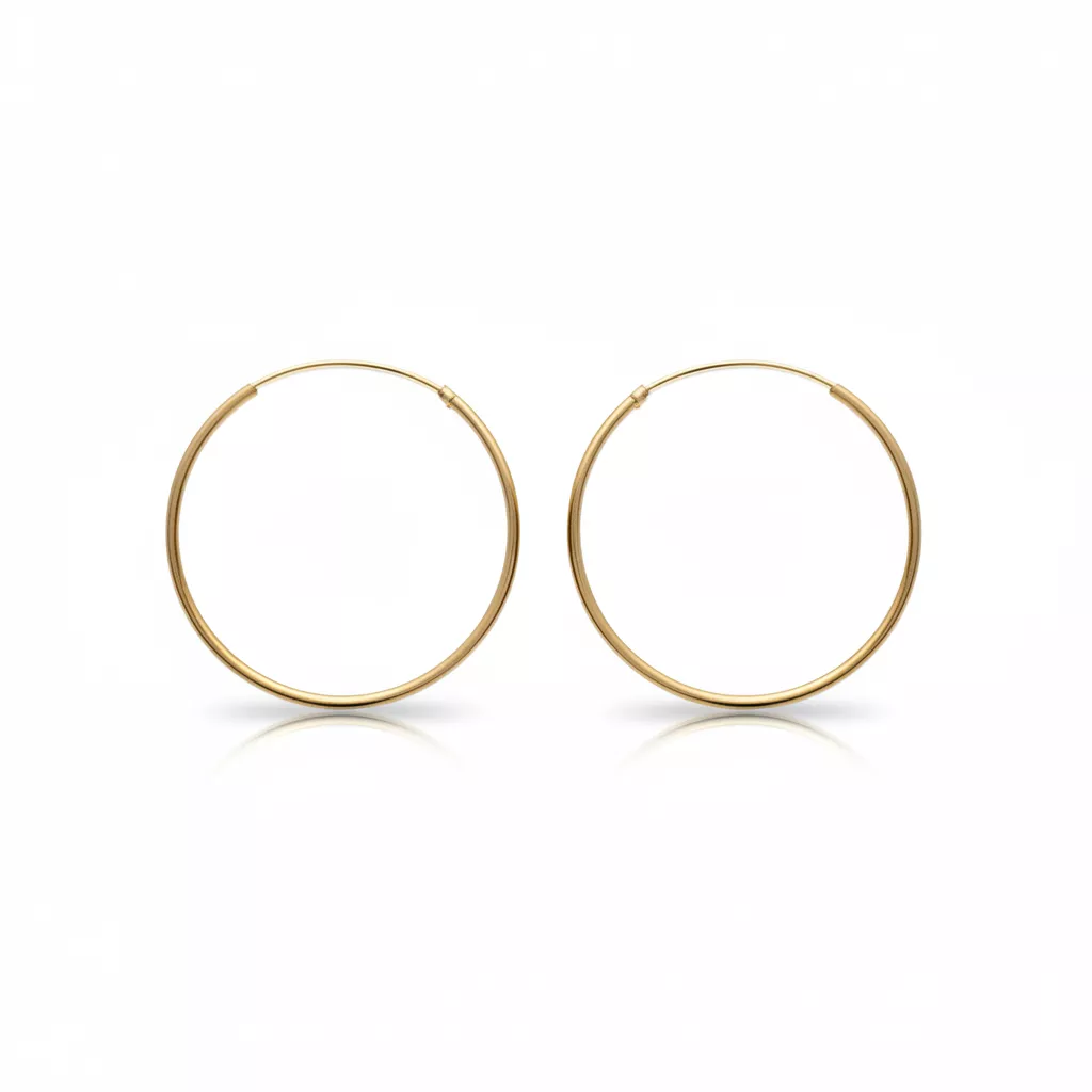 Boucles d'oreilles Créoles Plaqué Or Manine Minimaliste - Boucles d'oreilles en Plaqué or - Bijoux en Vogue