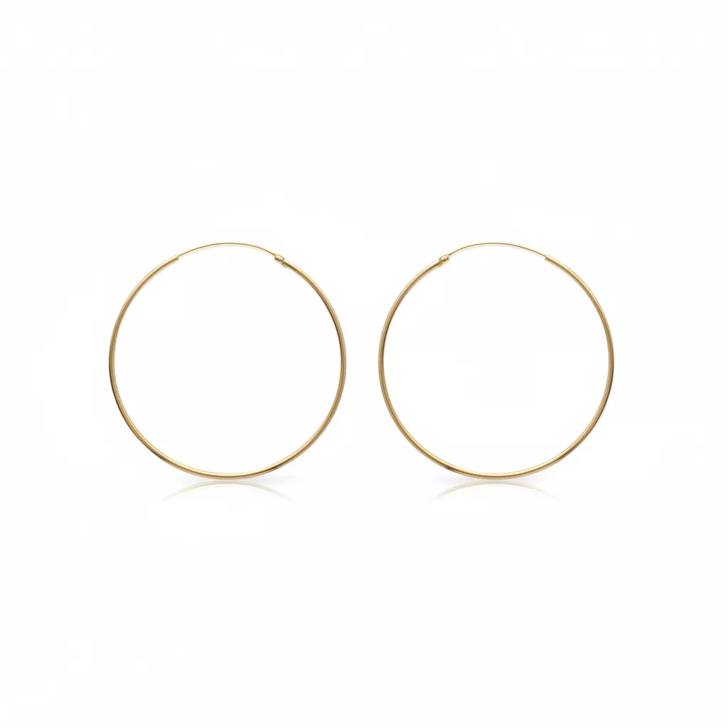 Boucles d'oreilles Créoles Plaqué Or Allegrah Minimaliste - Boucles d'oreilles en Plaqué or - Bijoux en Vogue