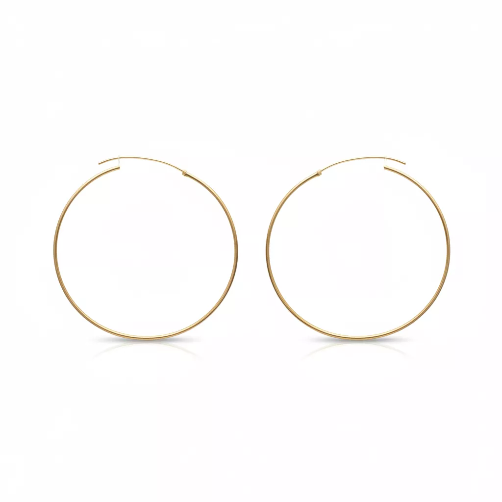 Boucles d'oreilles Créoles Plaqué Or Marusca Minimaliste - Boucles d'oreilles en Plaqué or - Bijoux en Vogue