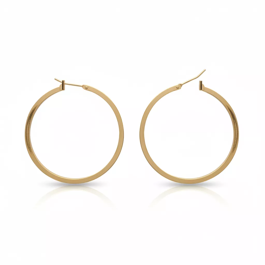 Boucles d'oreilles Créoles Plaqué Or Nadjette Minimaliste - Boucles d'oreilles en Plaqué or - Bijoux en Vogue