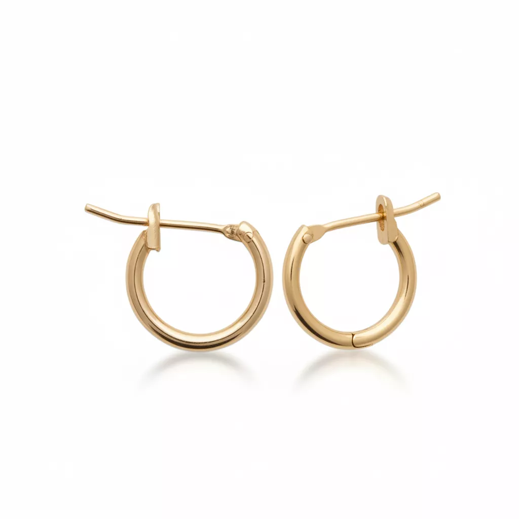 Boucles d'oreilles Créoles Plaqué Or Hasija Minimaliste - Boucles d'oreilles en Plaqué or - Bijoux en Vogue