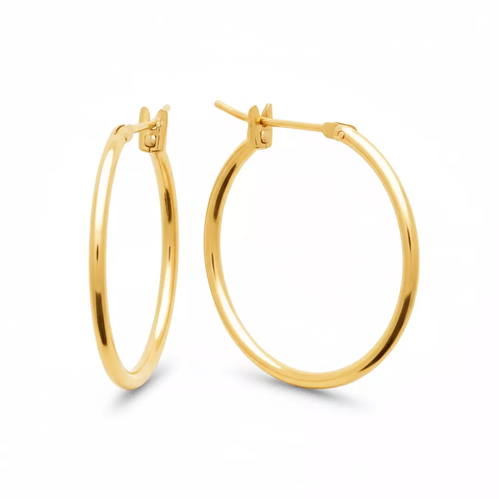 Boucles d'oreilles Créoles Plaqué Or Torda Minimaliste - Boucles d'oreilles en Plaqué or - Bijoux en Vogue