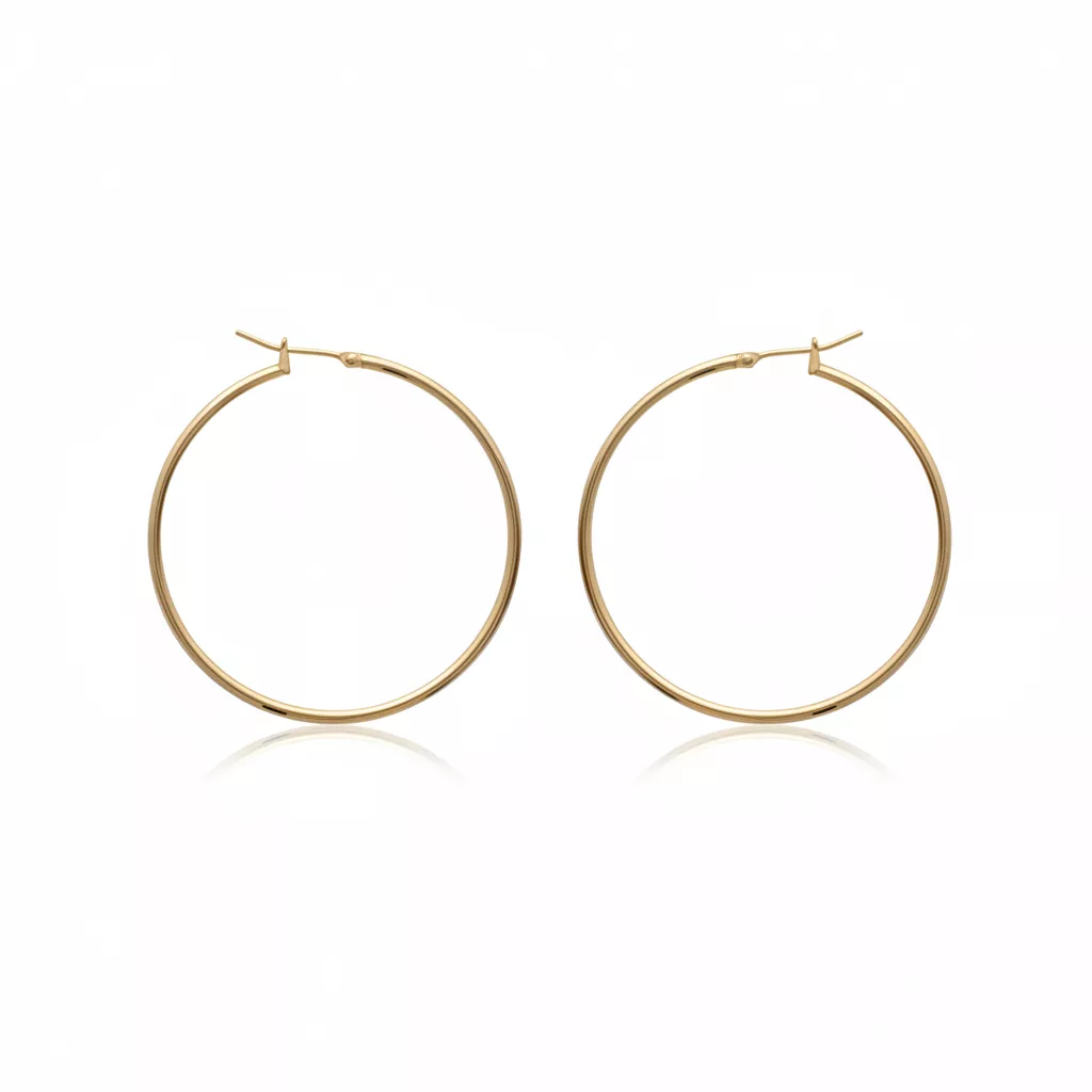 Boucles d'oreilles Créoles Plaqué Or Saraie Minimaliste - Boucles d'oreilles en Plaqué or - Bijoux en Vogue