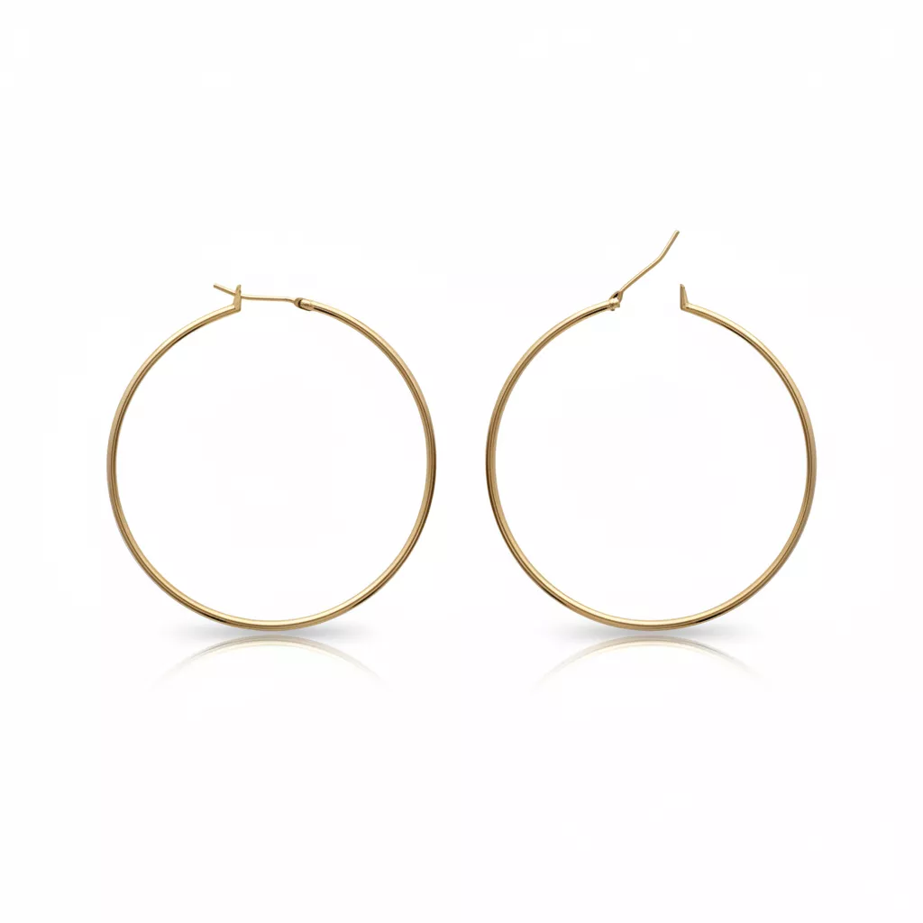 Boucles d'oreilles Créoles Plaqué Or Elorza Minimaliste - Boucles d'oreilles en Plaqué or - Bijoux en Vogue