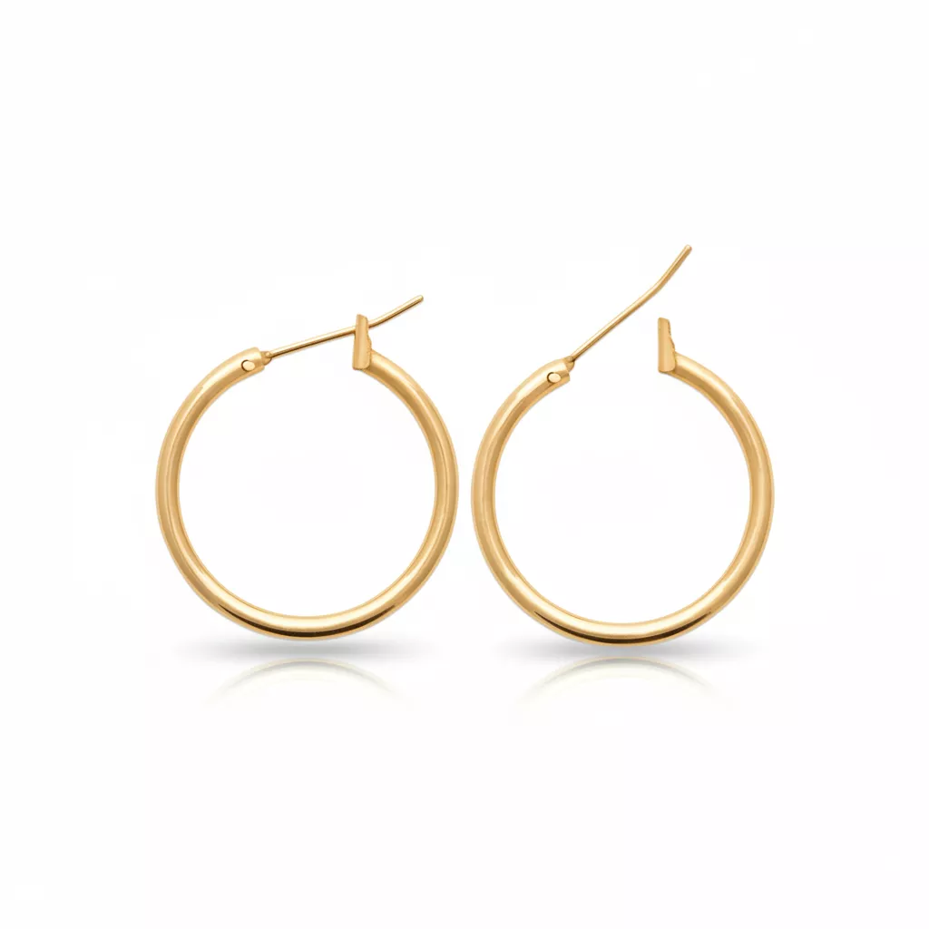 Boucles d'oreilles Créoles Plaqué Or Emra Minimaliste - Boucles d'oreilles en Plaqué or - Bijoux en Vogue