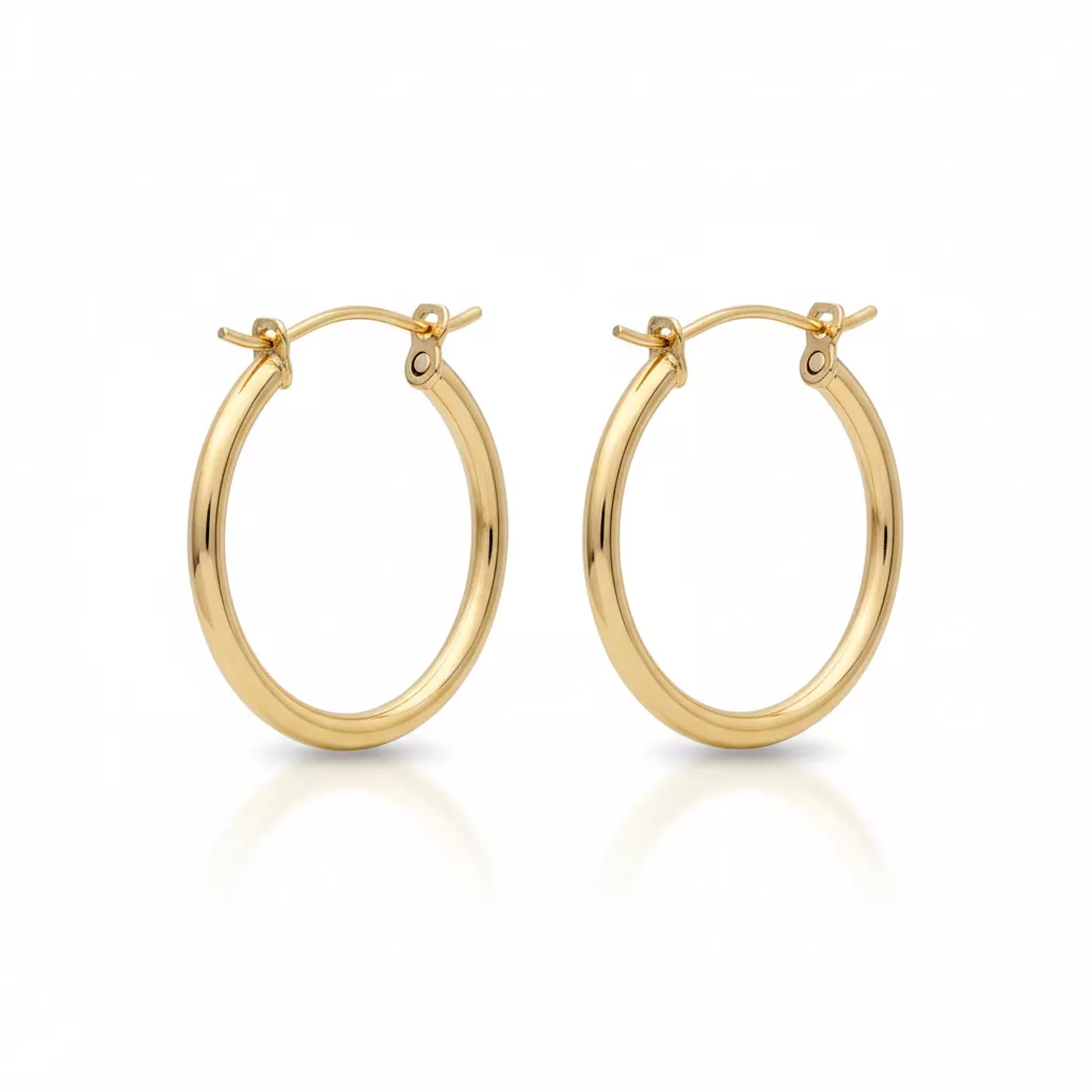 Boucles d'oreilles Créoles Plaqué Or Emra Minimaliste - Boucles d'oreilles en Plaqué or - Bijoux en Vogue