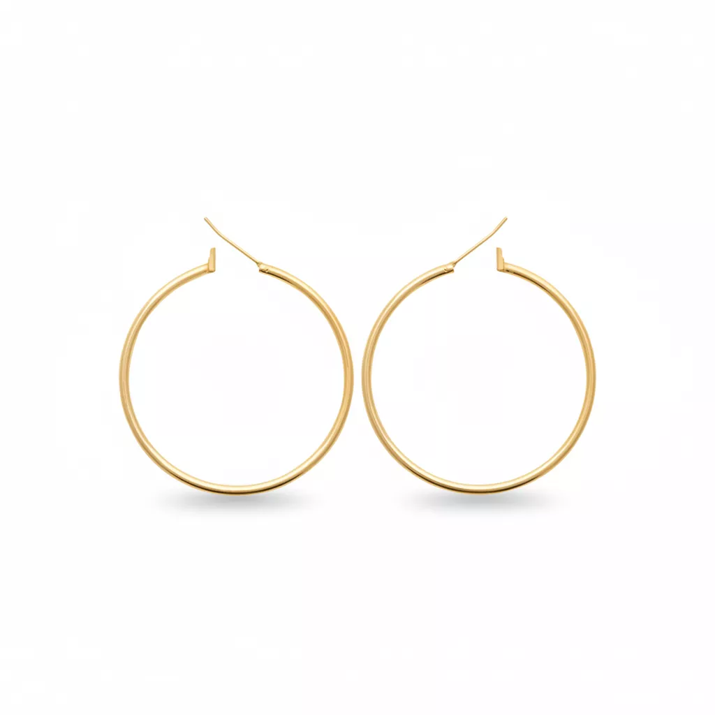 Boucles d'oreilles Créoles Plaqué Or Rosilde Minimaliste - Boucles d'oreilles en Plaqué or - Bijoux en Vogue