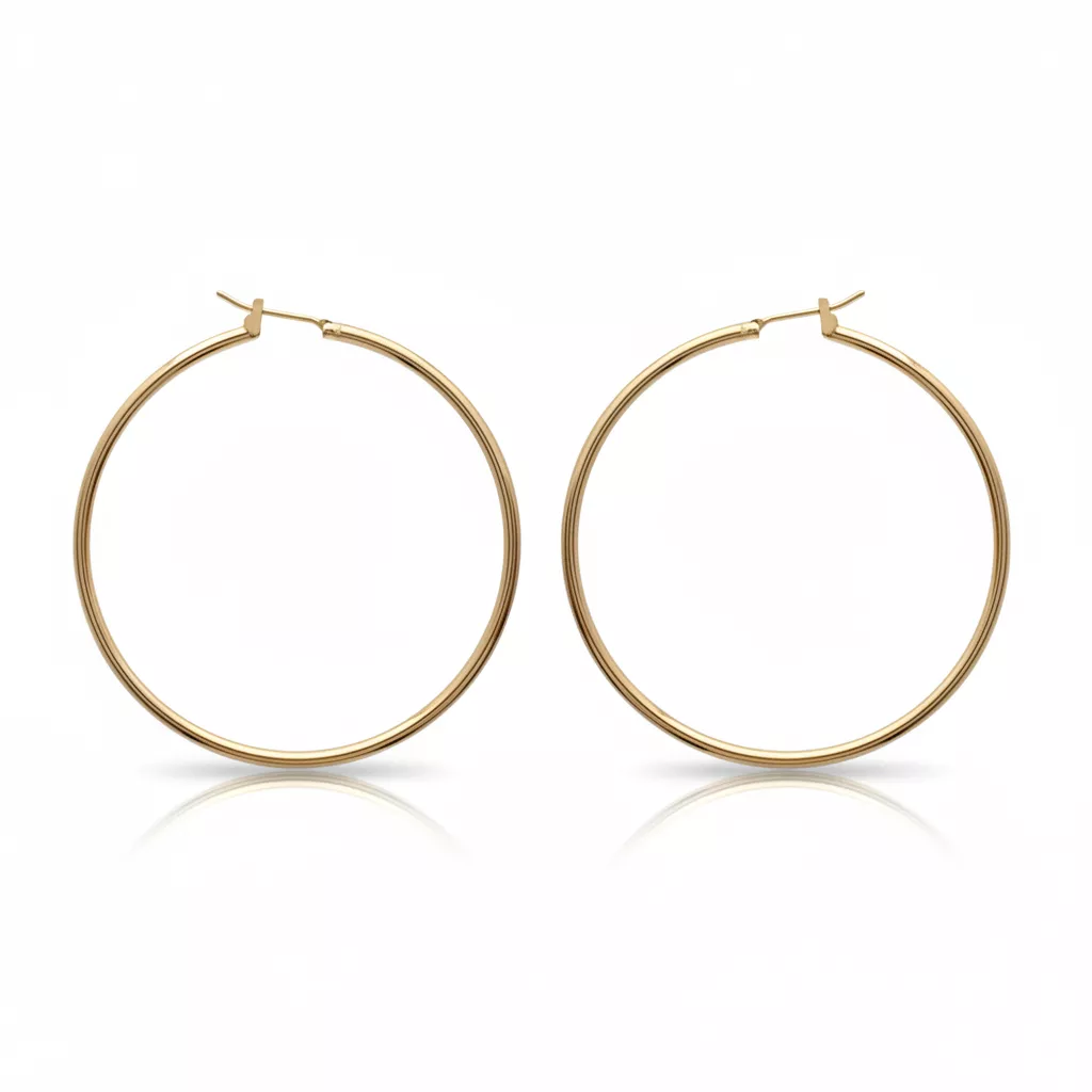 Boucles d'oreilles Créoles Plaqué Or Jingya Minimaliste - Boucles d'oreilles en Plaqué or - Bijoux en Vogue