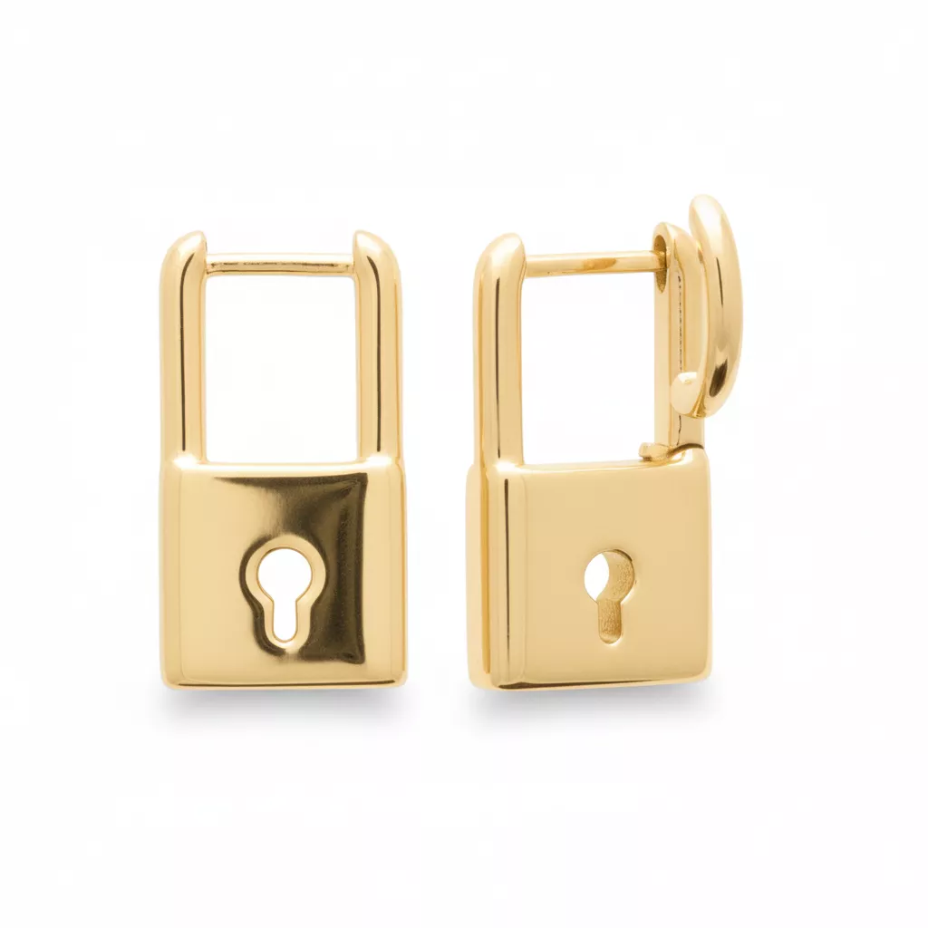 Boucles d'oreilles Créoles Plaqué Or Nadzeya Cadenas - Boucles d'oreilles en Plaqué or - Bijoux en Vogue