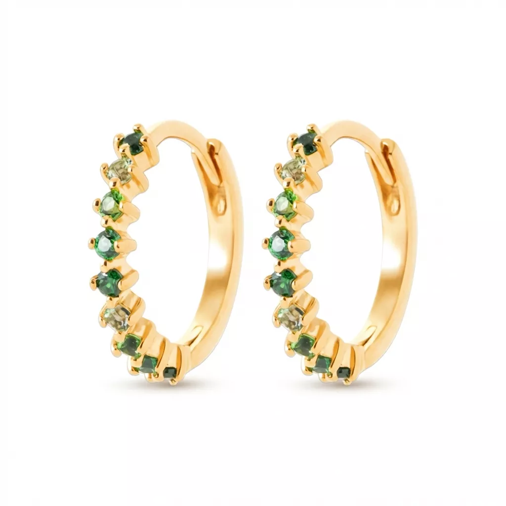 Boucles d'oreilles Créoles Plaqué Or Toufique Joaillerie Couleurs - Boucles d'oreilles en Plaqué or - Bijoux en Vogue