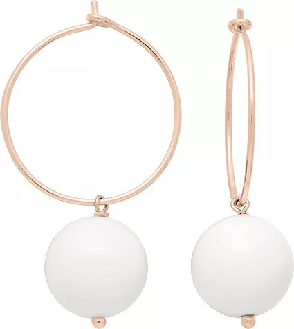 Boucles d'oreilles Créoles Plaqué Or Cardinalle Rose Onyx - Boucles d'oreilles en Plaqué or - Bijoux en Vogue