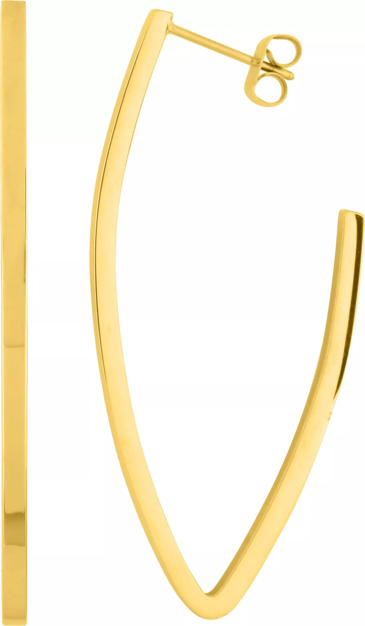 Boucles d'oreilles Demi-créoles Acier Doré Lianne - Boucles d'oreilles en Acier - Bijoux en Vogue