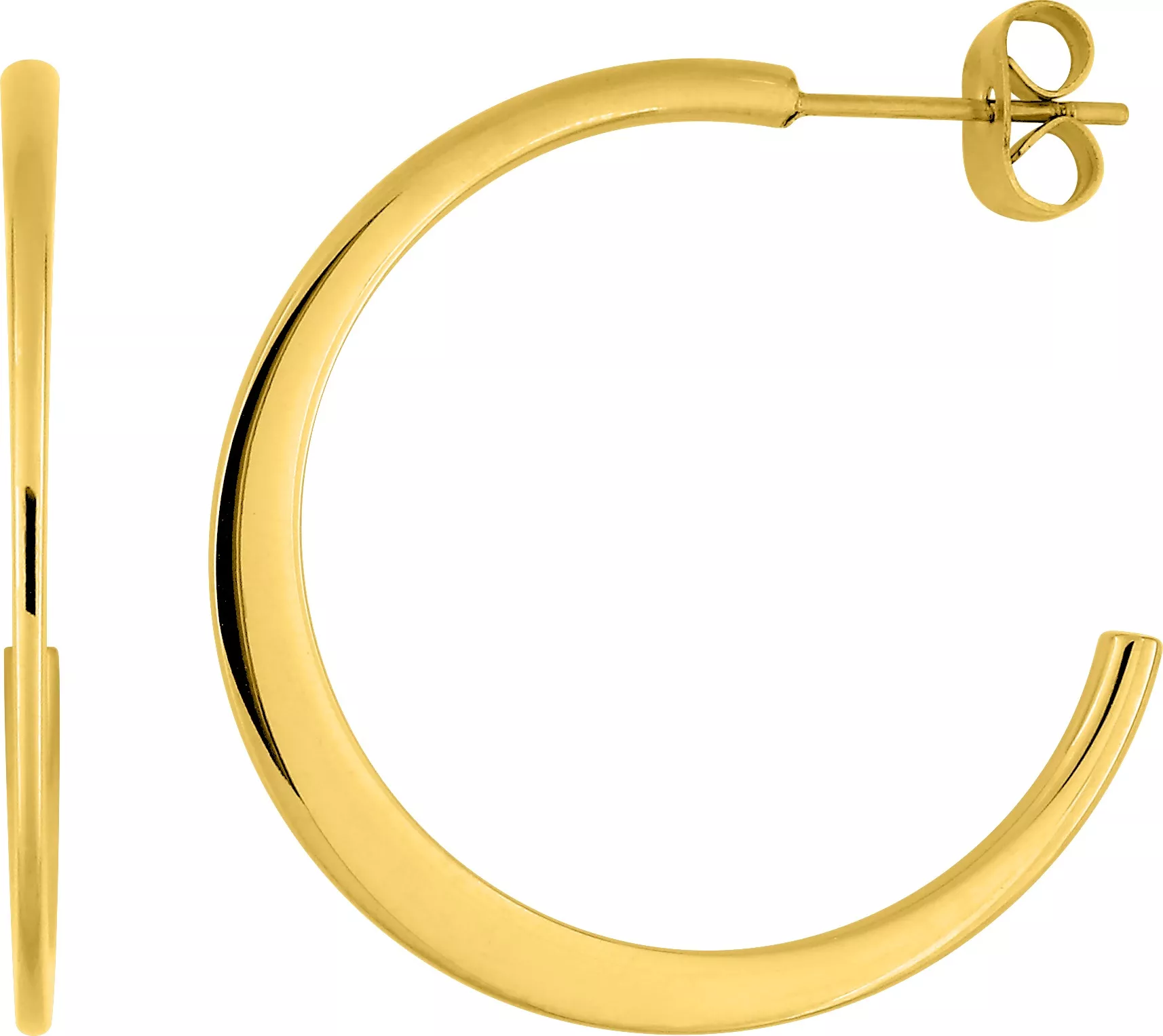 Boucles d'oreilles Demi-créoles Acier Doré Mavie - Boucles d'oreilles en Acier - Bijoux en Vogue