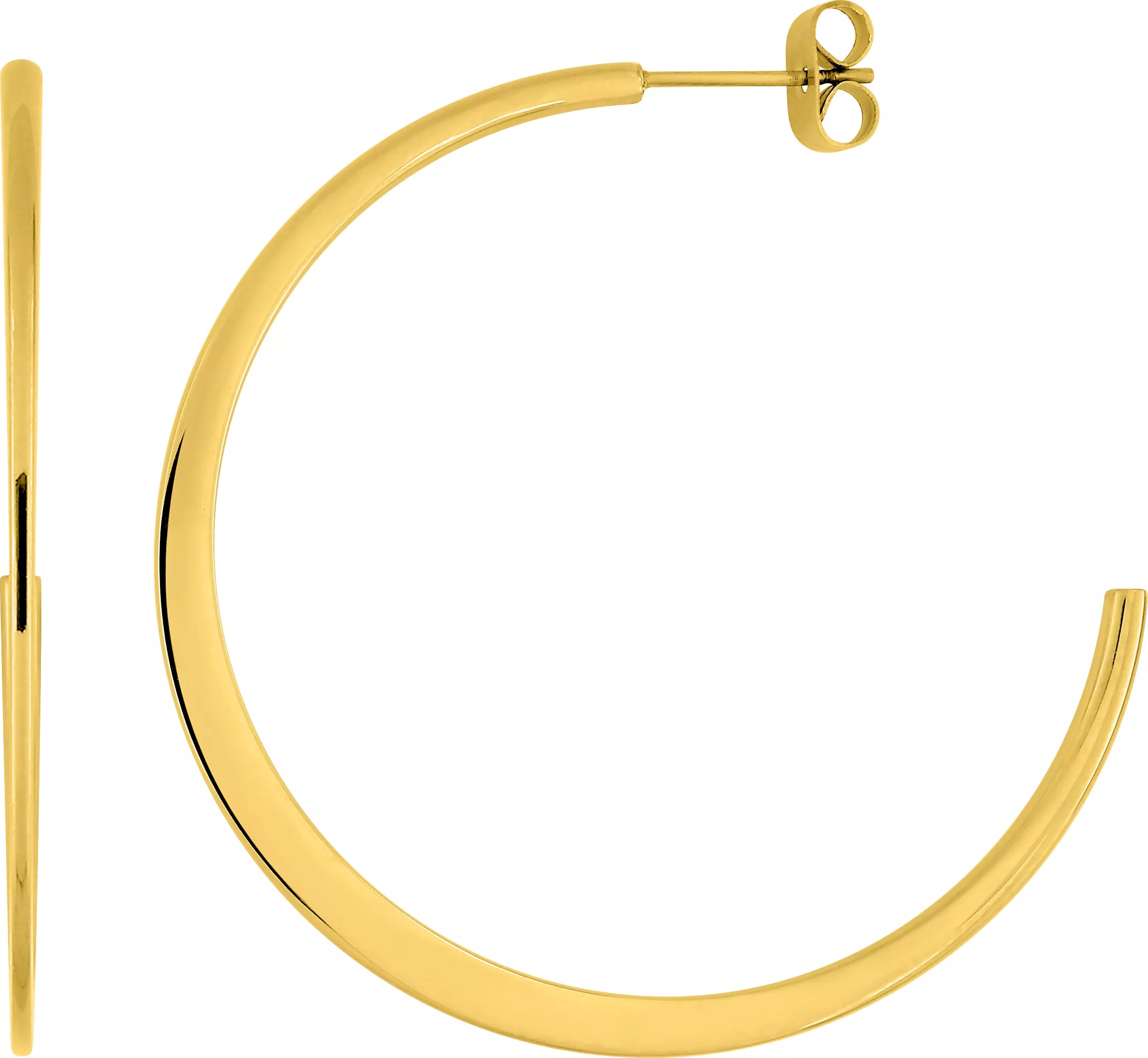 Boucles d'oreilles Demi-créoles Acier Doré Lenka - Boucles d'oreilles en Acier - Bijoux en Vogue