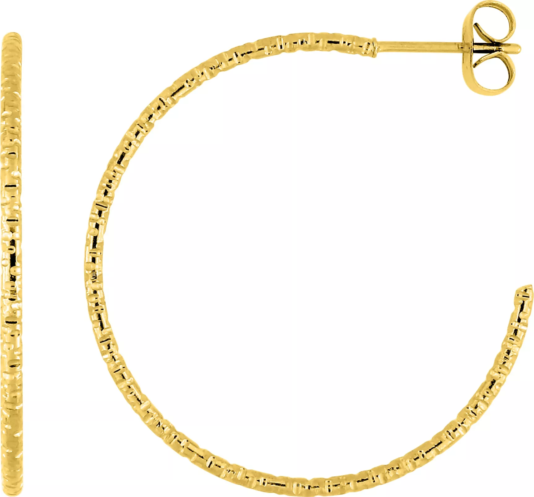 Boucles d'oreilles Demi-créoles Acier Doré Lizette - Boucles d'oreilles en Acier - Bijoux en Vogue