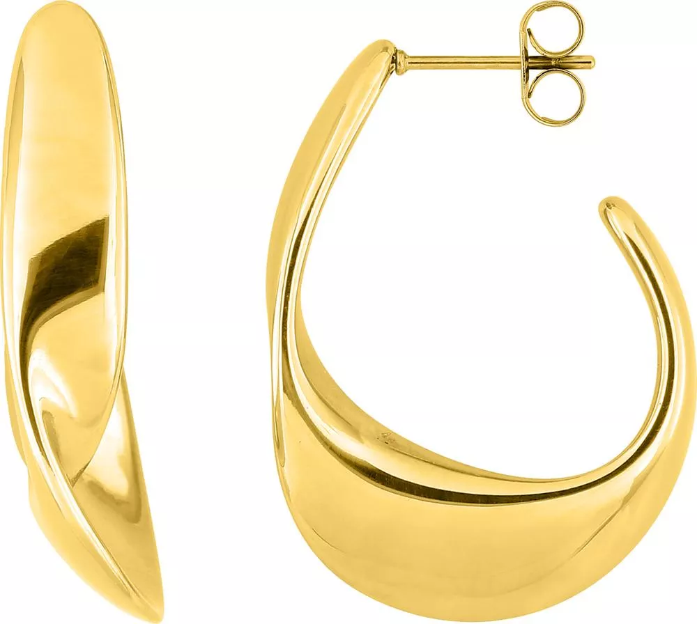 Boucles d'oreilles Demi-créoles Acier Doré Scolastie - Boucles d'oreilles en Acier - Bijoux en Vogue