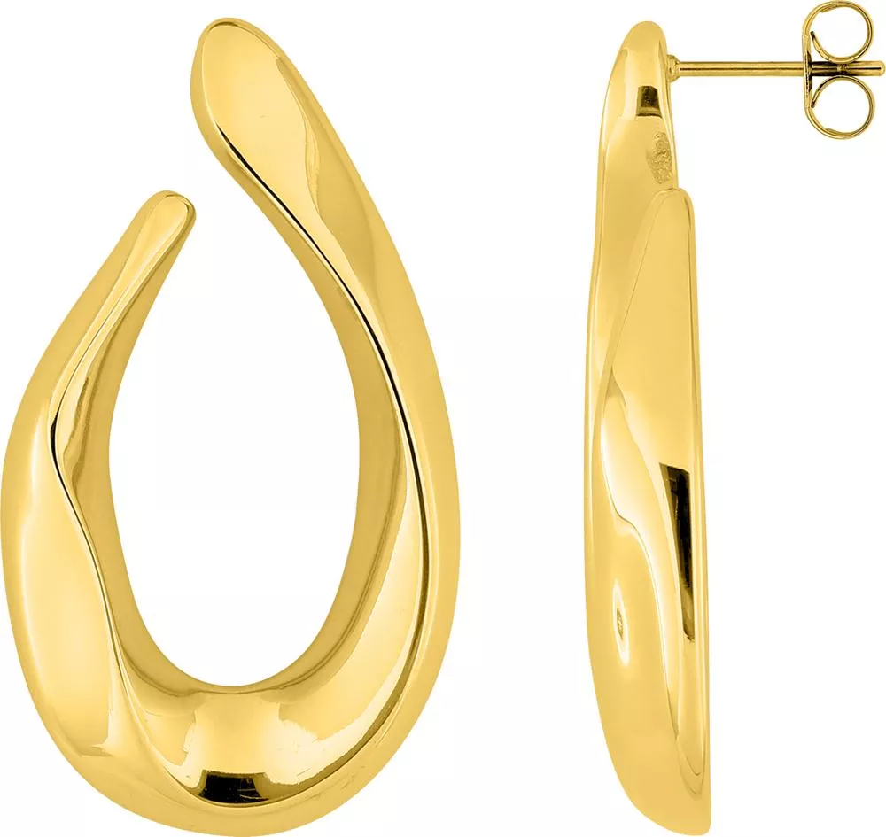 Boucles d'oreilles Demi-créoles Acier Doré Rojetta - Boucles d'oreilles en Acier - Bijoux en Vogue
