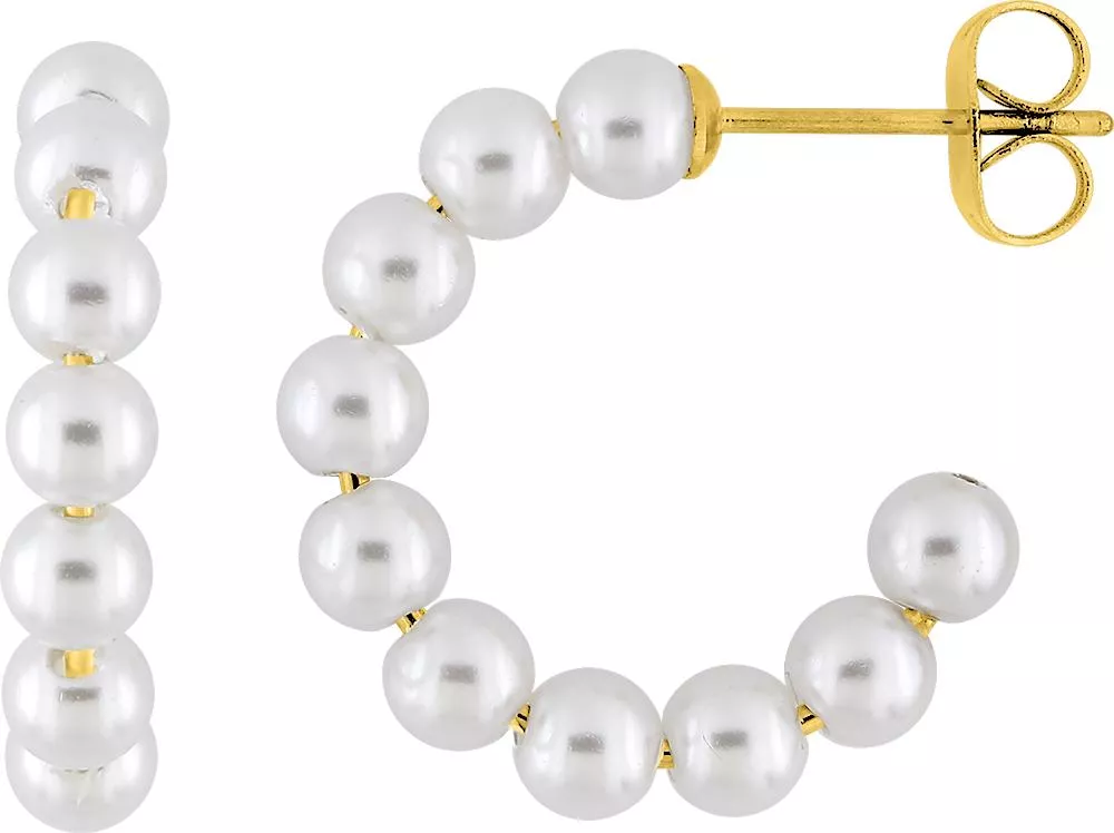 Boucles d'oreilles Demi-créoles Acier Doré Vermande - Boucles d'oreilles en Acier - Bijoux en Vogue