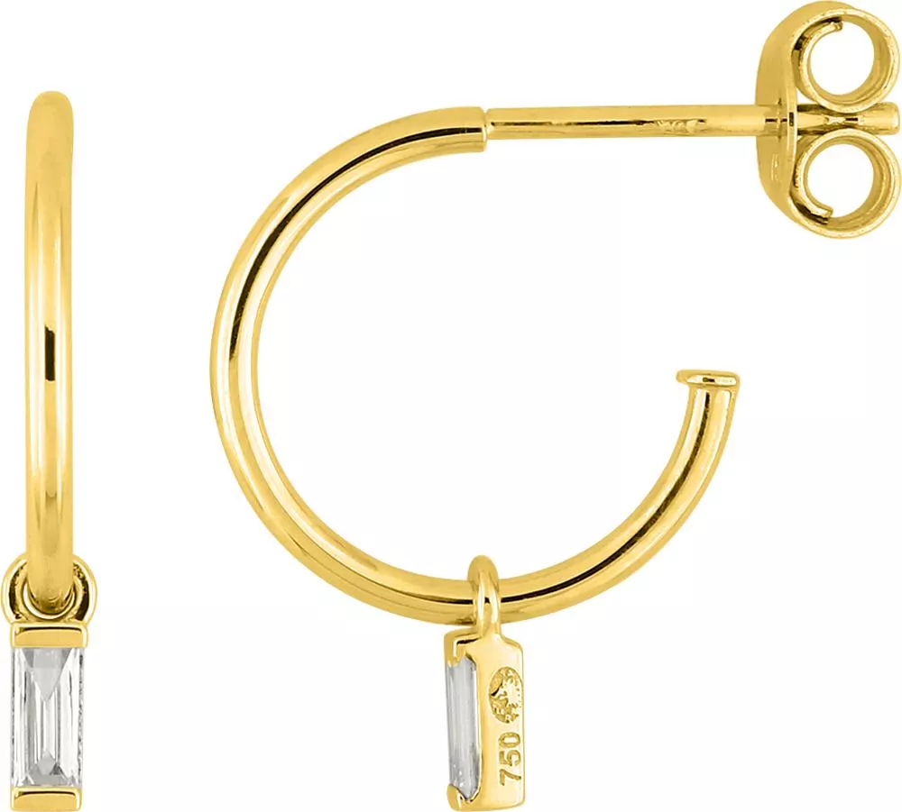 Boucles d'oreilles Demi-créoles Or Zrarie Diamant - Boucles d'oreilles en Or 750 18k - Bijoux en Vogue