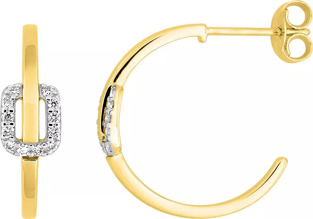 Boucles d'oreilles Demi-créoles Or Doralisse Diamant - Boucles d'oreilles en Or 750 18k - Bijoux en Vogue