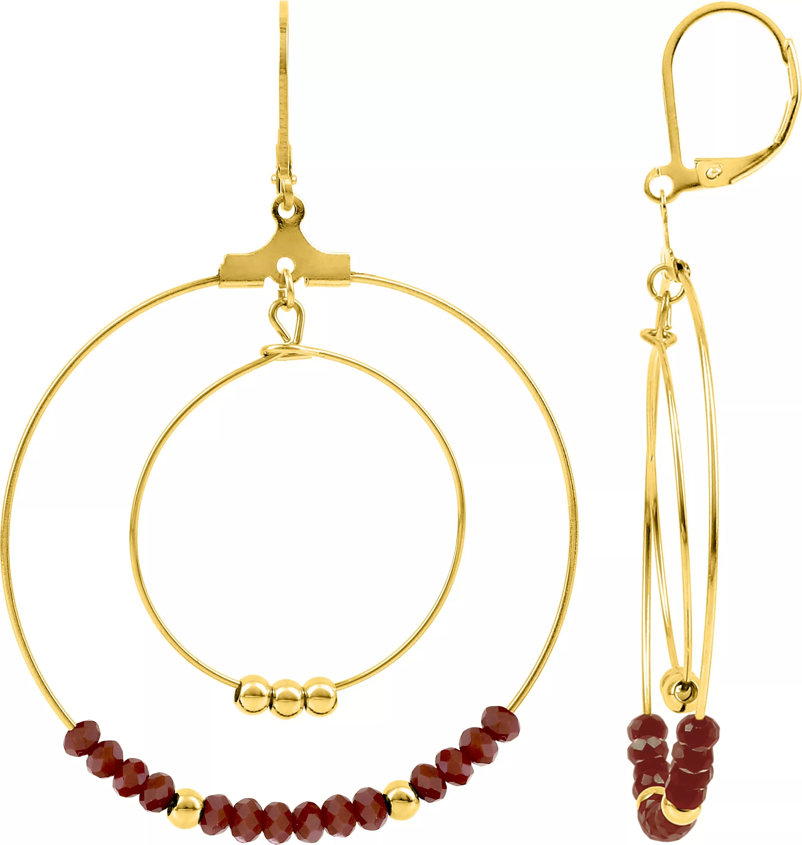 Boucles d'oreilles Dormeuses Acier Doré Manita - Boucles d'oreilles en Acier