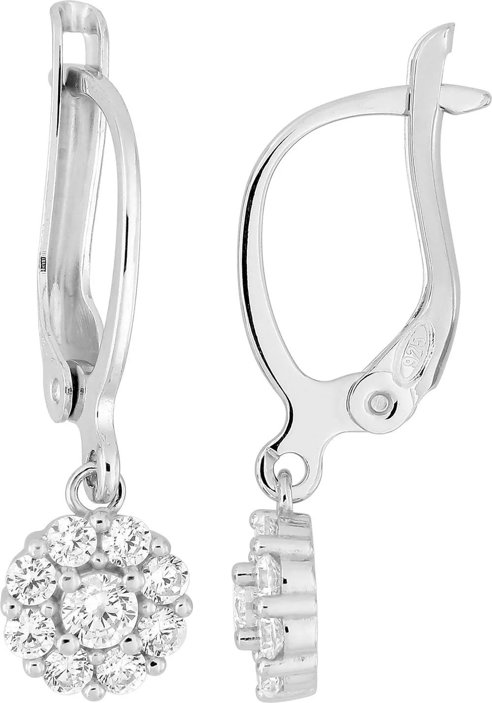 Boucles d'oreilles Dormeuses Argent Rukhsana Zirconium - Boucles d'oreilles en Argent 925 - Bijoux en Vogue