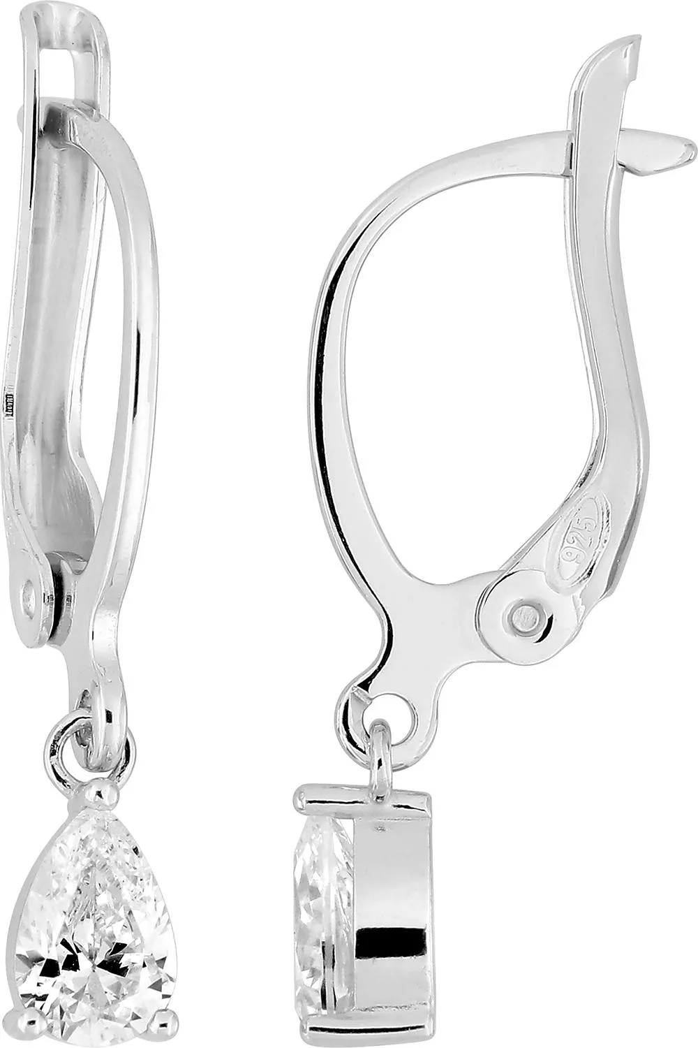 Boucles d'oreilles Dormeuses Argent Azria Zirconium - Boucles d'oreilles en Argent 925 - Bijoux en Vogue