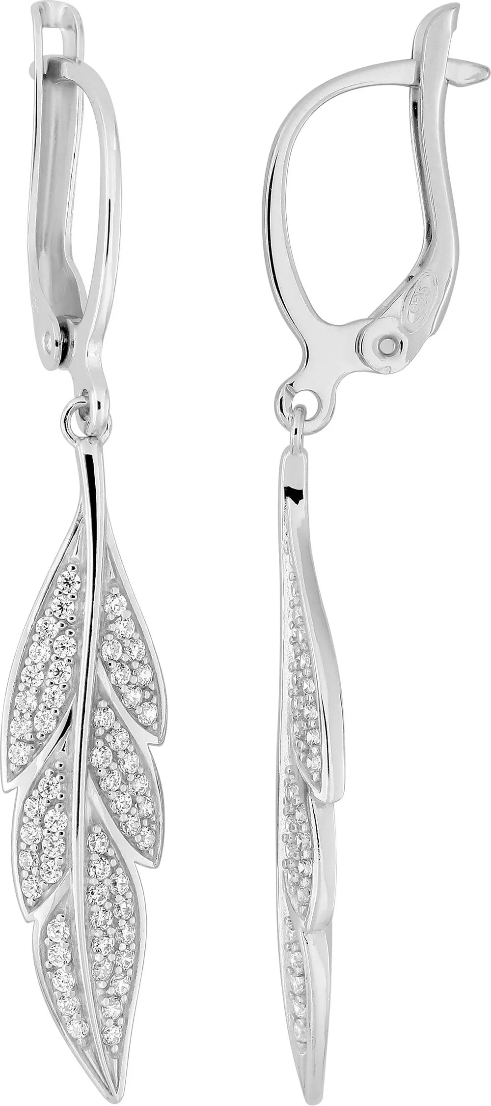 Boucles d'oreilles Dormeuses Argent Ahnieszka Zirconium - Boucles d'oreilles en Argent 925 - Bijoux en Vogue