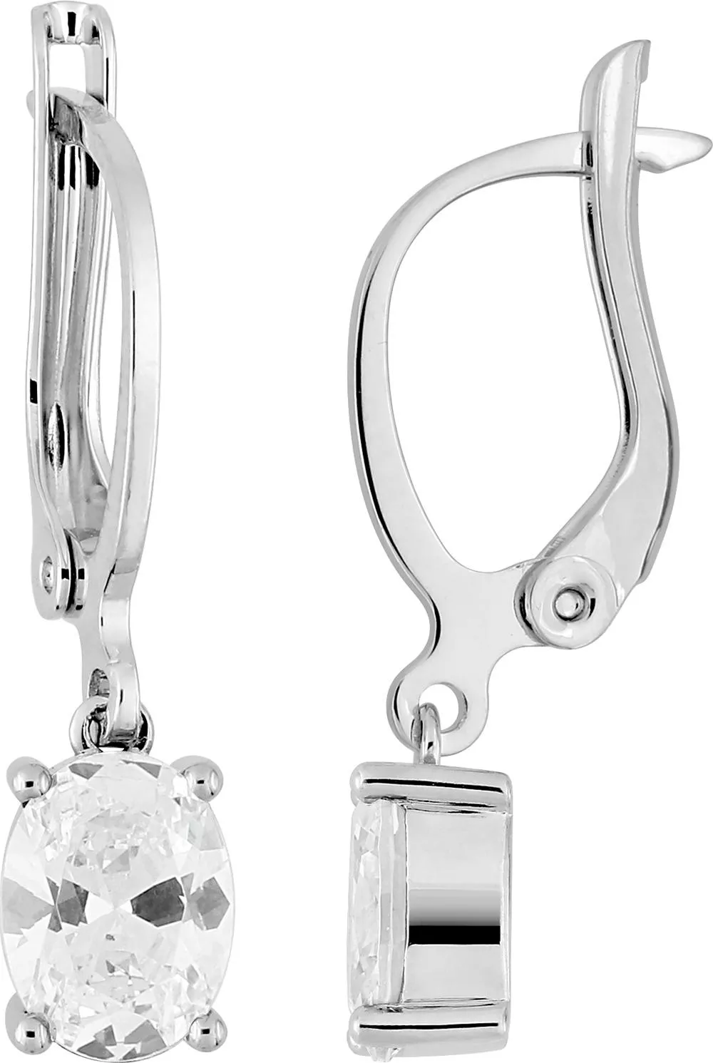 Boucles d'oreilles Dormeuses Argent Hancine Zirconium - Boucles d'oreilles en Argent 925 - Bijoux en Vogue