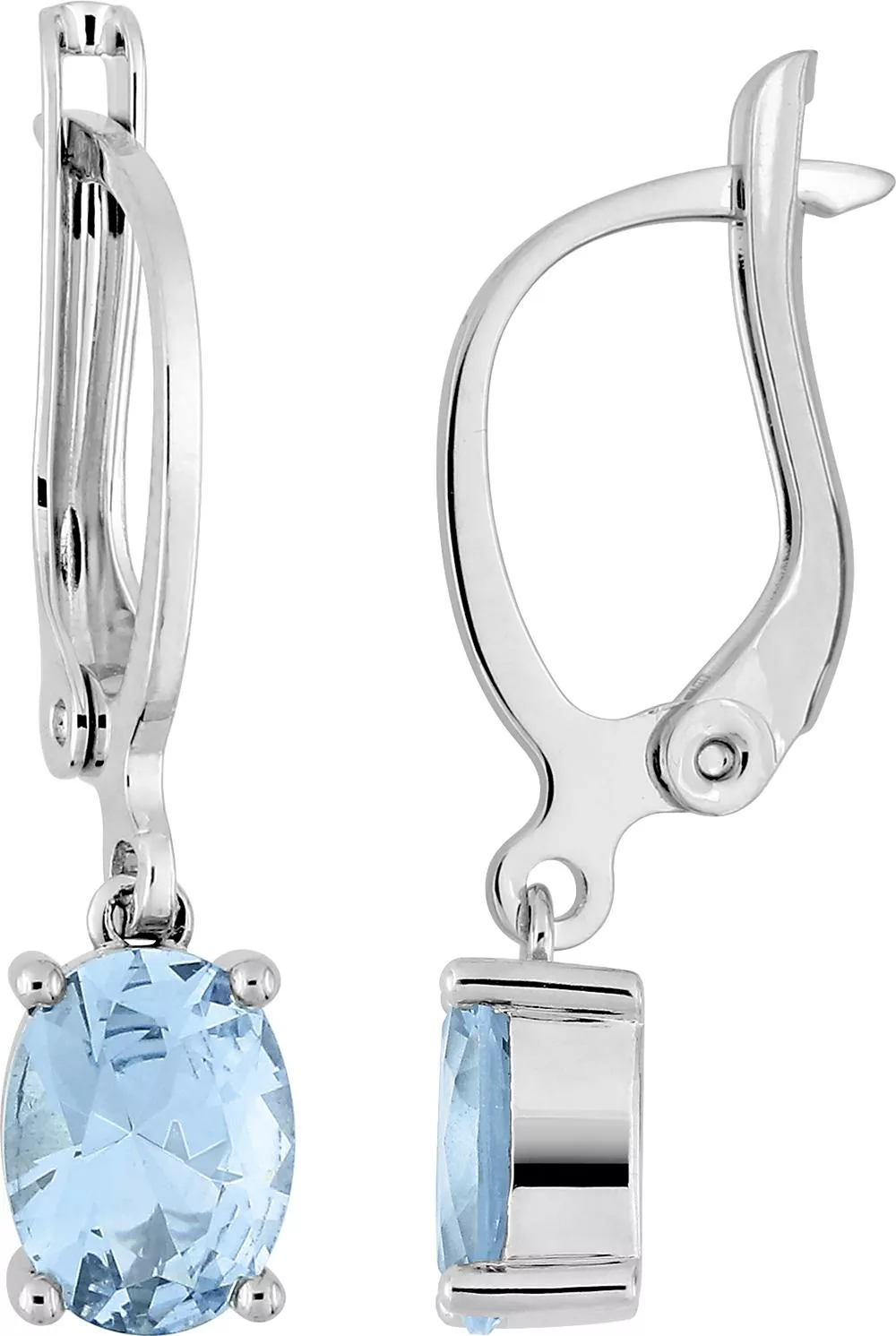 Boucles d'oreilles Dormeuses Argent Seha Zirconium Bleu - Boucles d'oreilles en Argent 925 - Bijoux en Vogue