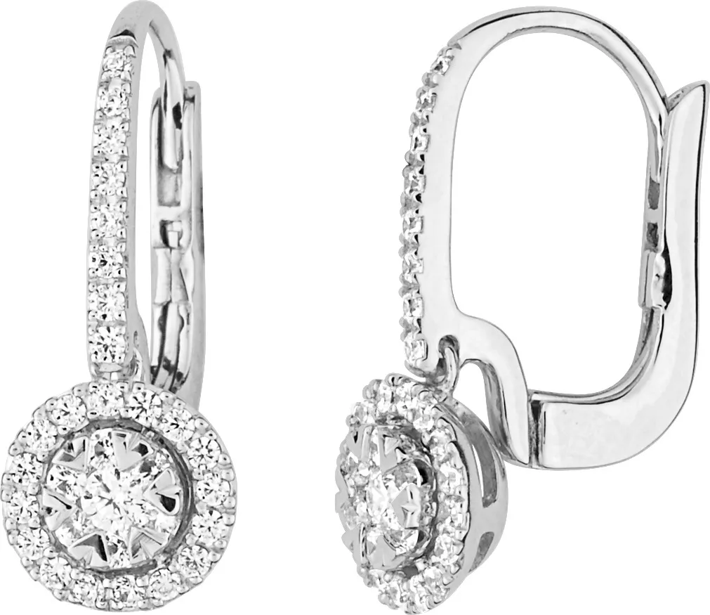Boucles d'oreilles Dormeuses Or Blanc Shonna Diamant - Boucles d'oreilles en Or 750 18k - Bijoux en Vogue
