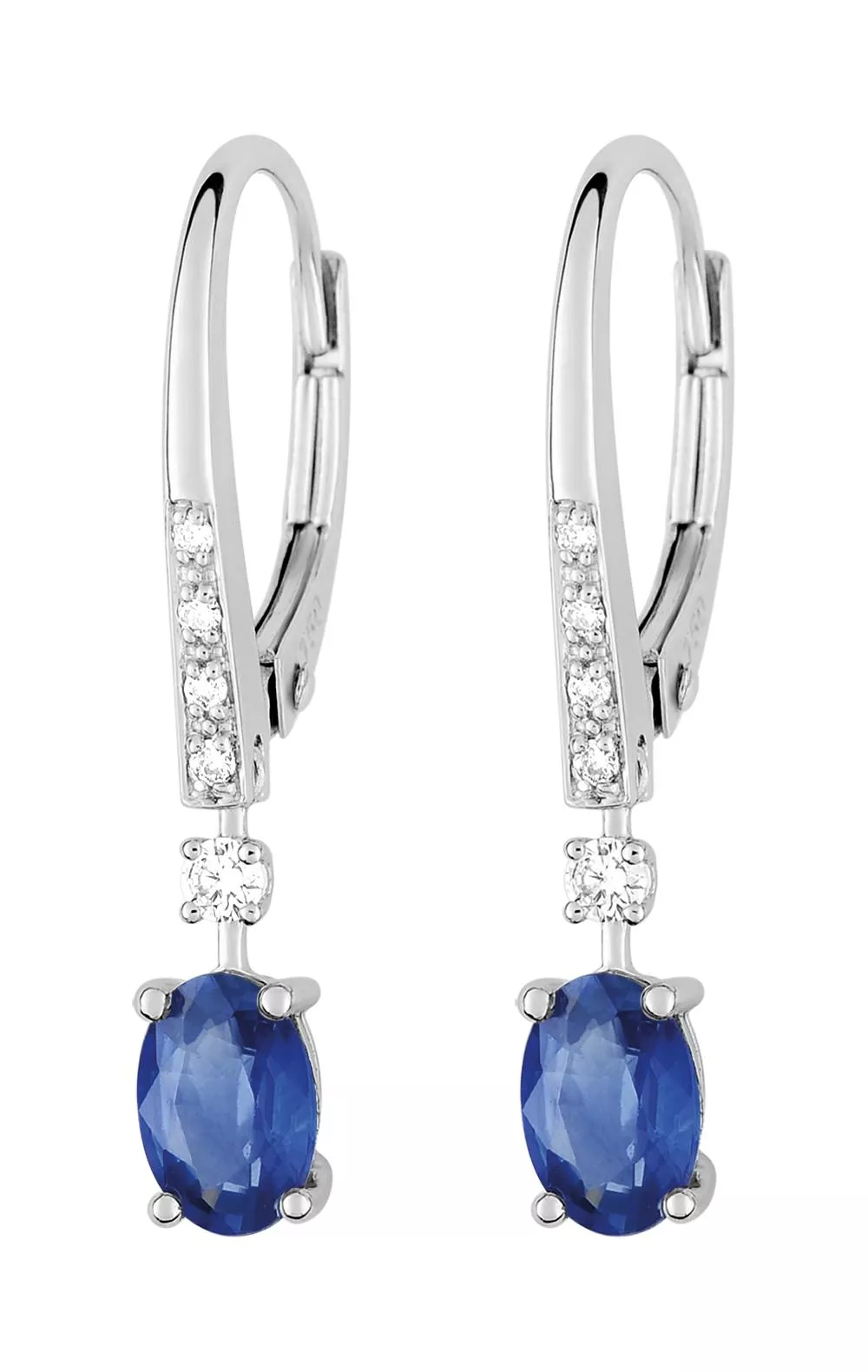 Boucles d'oreilles Dormeuses Or Blanc Fowza Diamant - Boucles d'oreilles en Or 750 18k - Bijoux en Vogue