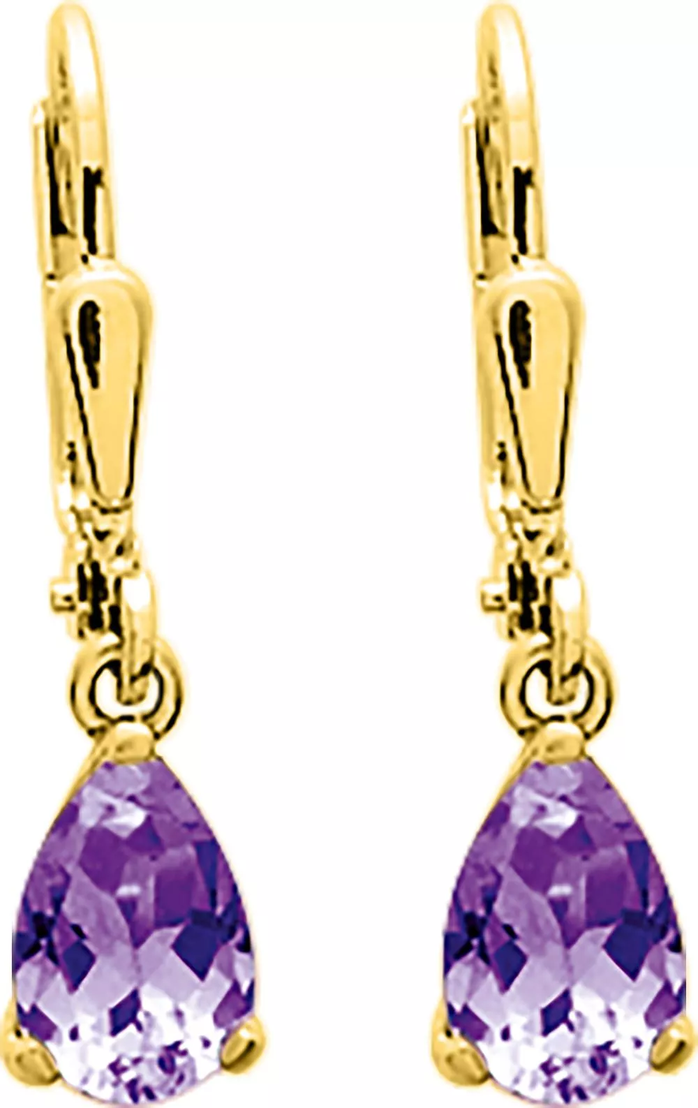 Boucles d'oreilles Dormeuses Or Amorisse Améthyste - Boucles d'oreilles en Or 750 18k - Bijoux en Vogue