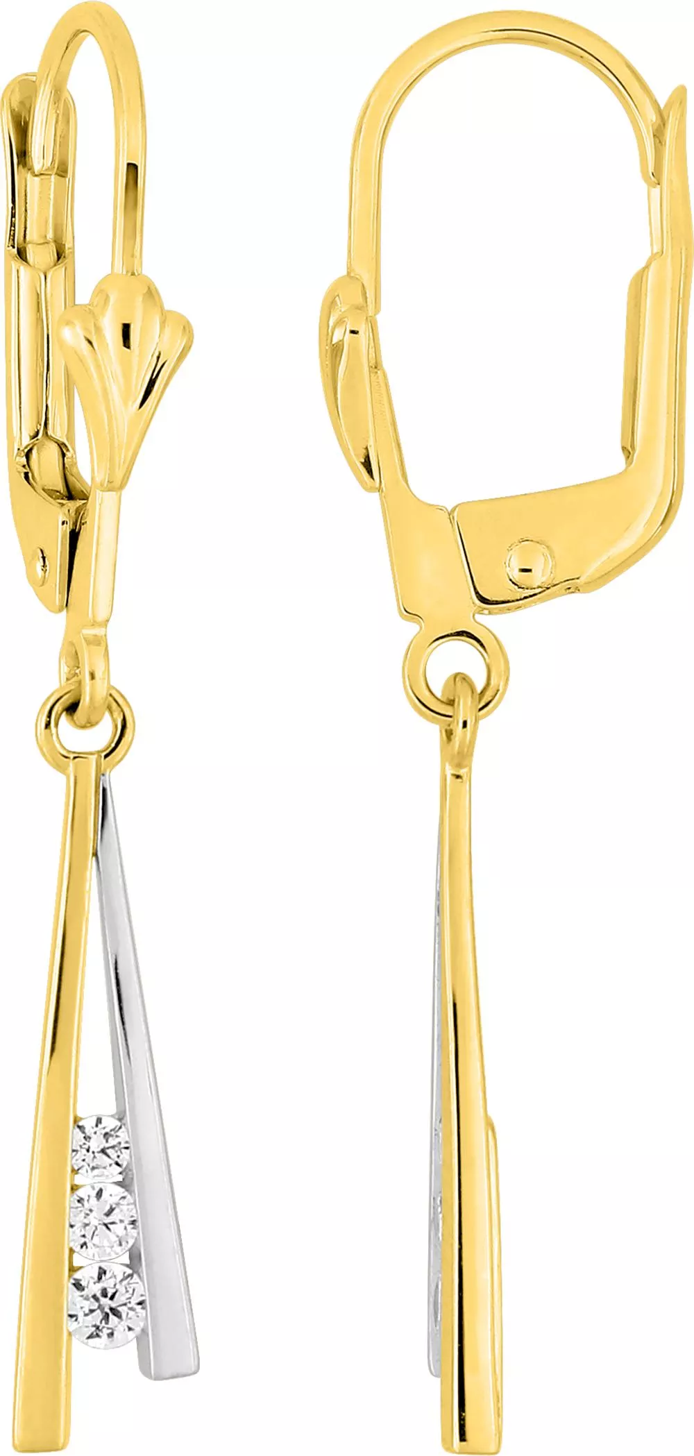 Boucles d'oreilles Dormeuses Or Durette Zirconium - Boucles d'oreilles en Or 750 18k - Bijoux en Vogue