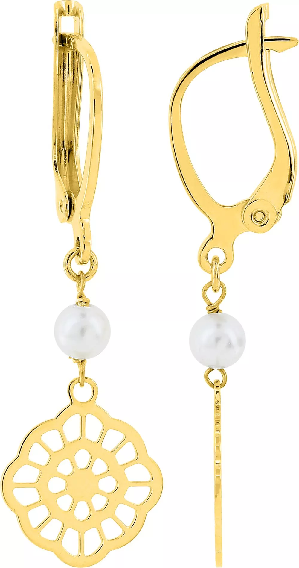 Boucles d'oreilles Dormeuses Plaqué Or Anabell Perles d'imitation - Boucles d'oreilles en Plaqué or - Bijoux en Vogue