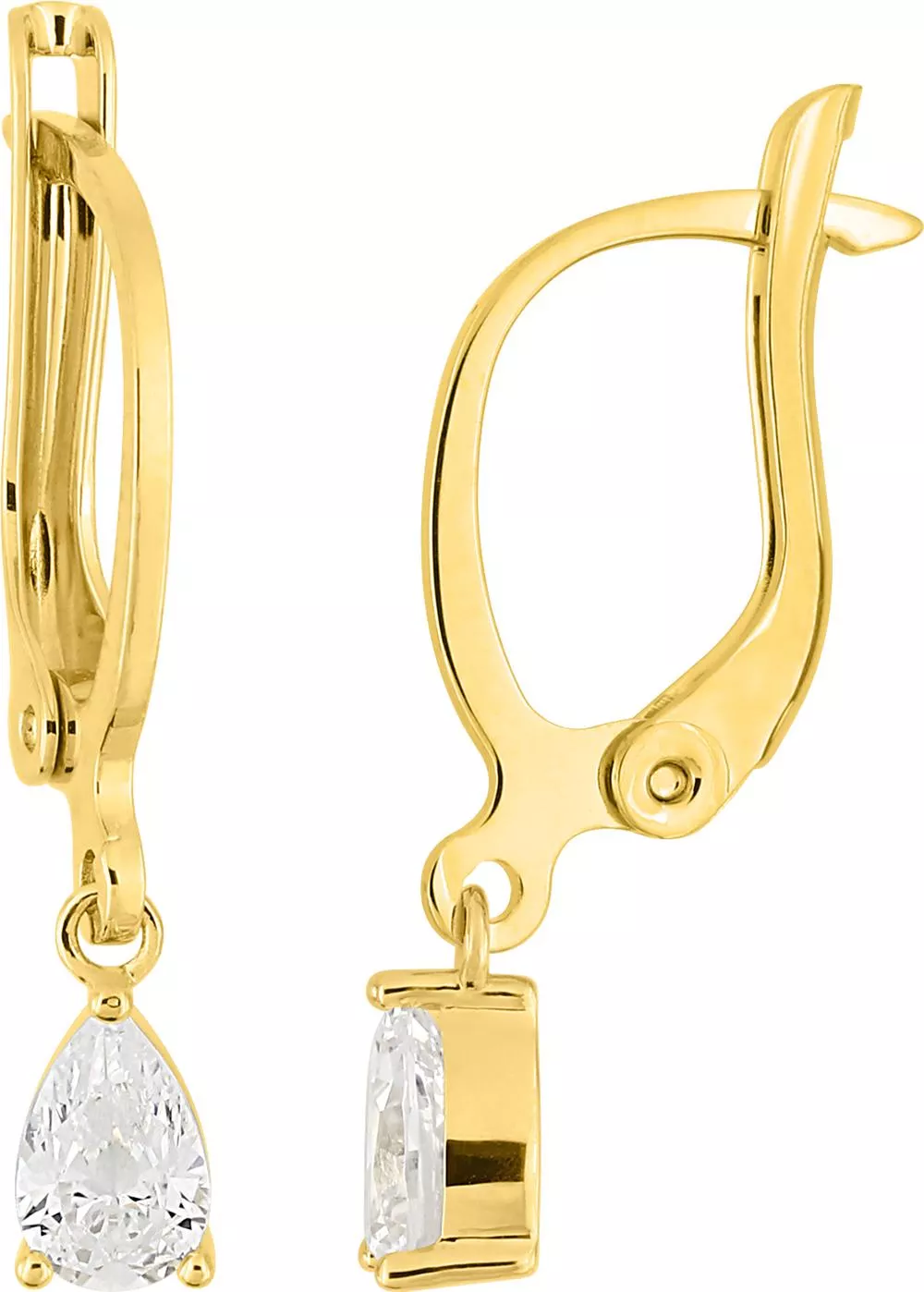 Boucles d'oreilles Dormeuses Plaqué Or Alie Zirconium - Boucles d'oreilles en Plaqué or - Bijoux en Vogue