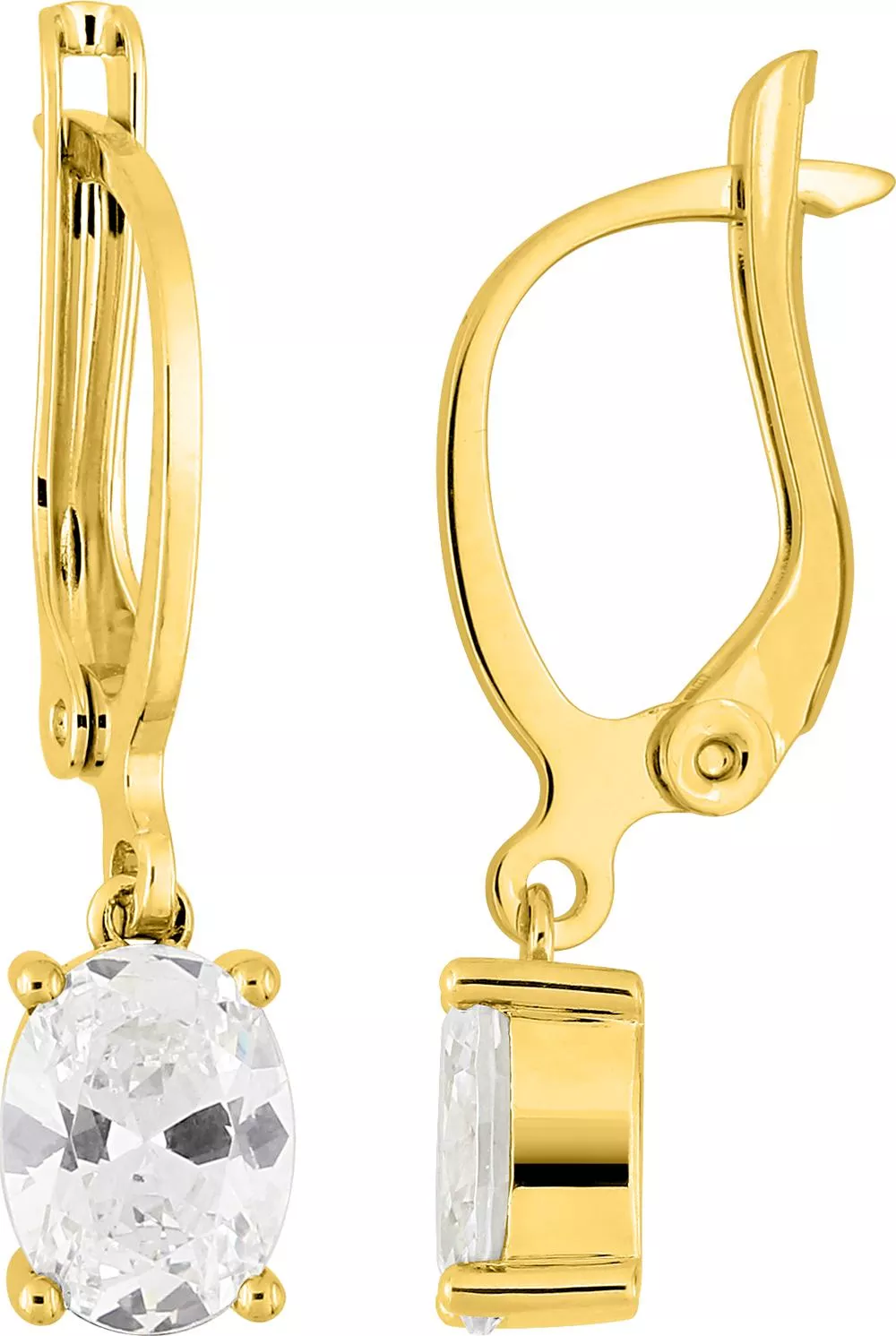 Boucles d'oreilles Dormeuses Plaqué Or Ginania Zirconium - Boucles d'oreilles en Plaqué or - Bijoux en Vogue