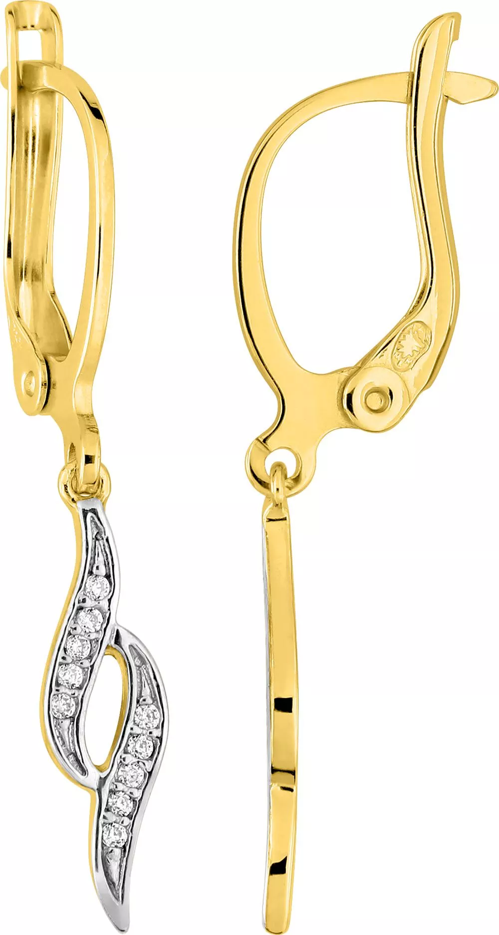 Boucles d'oreilles Dormeuses Plaqué Or Ferande Zirconium - Boucles d'oreilles en Plaqué or - Bijoux en Vogue