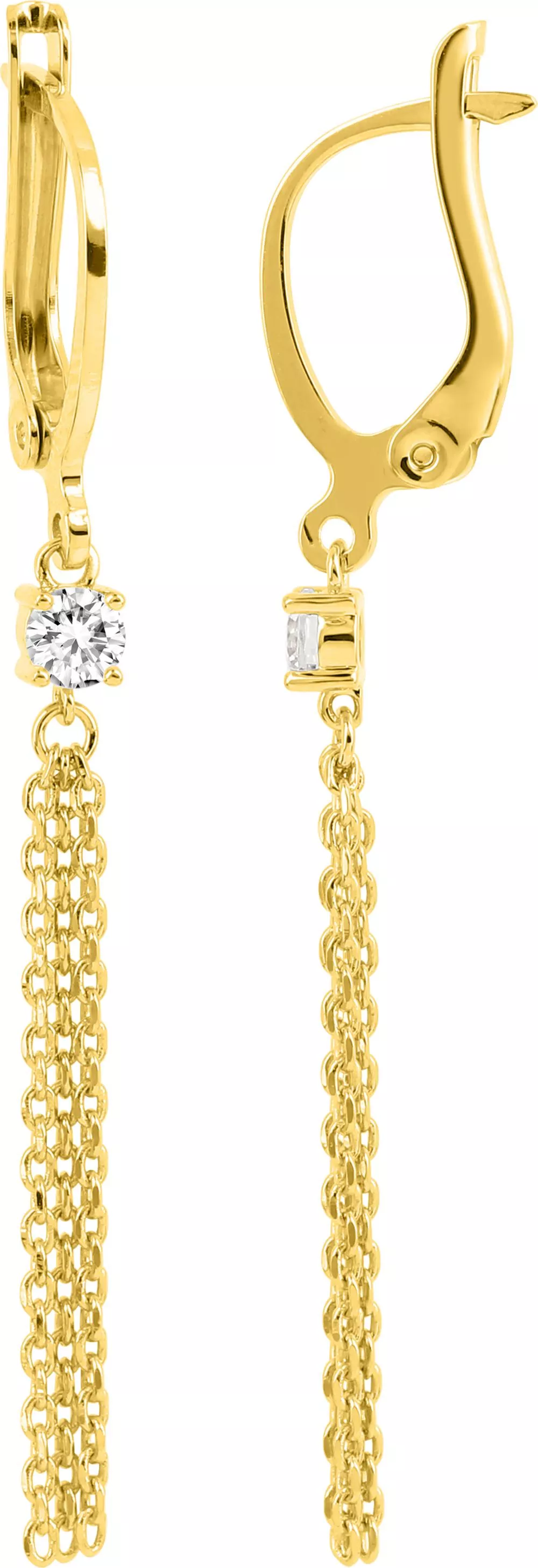 Boucles d'oreilles Dormeuses Plaqué Or Andoniana Zirconium - Boucles d'oreilles en Plaqué or - Bijoux en Vogue